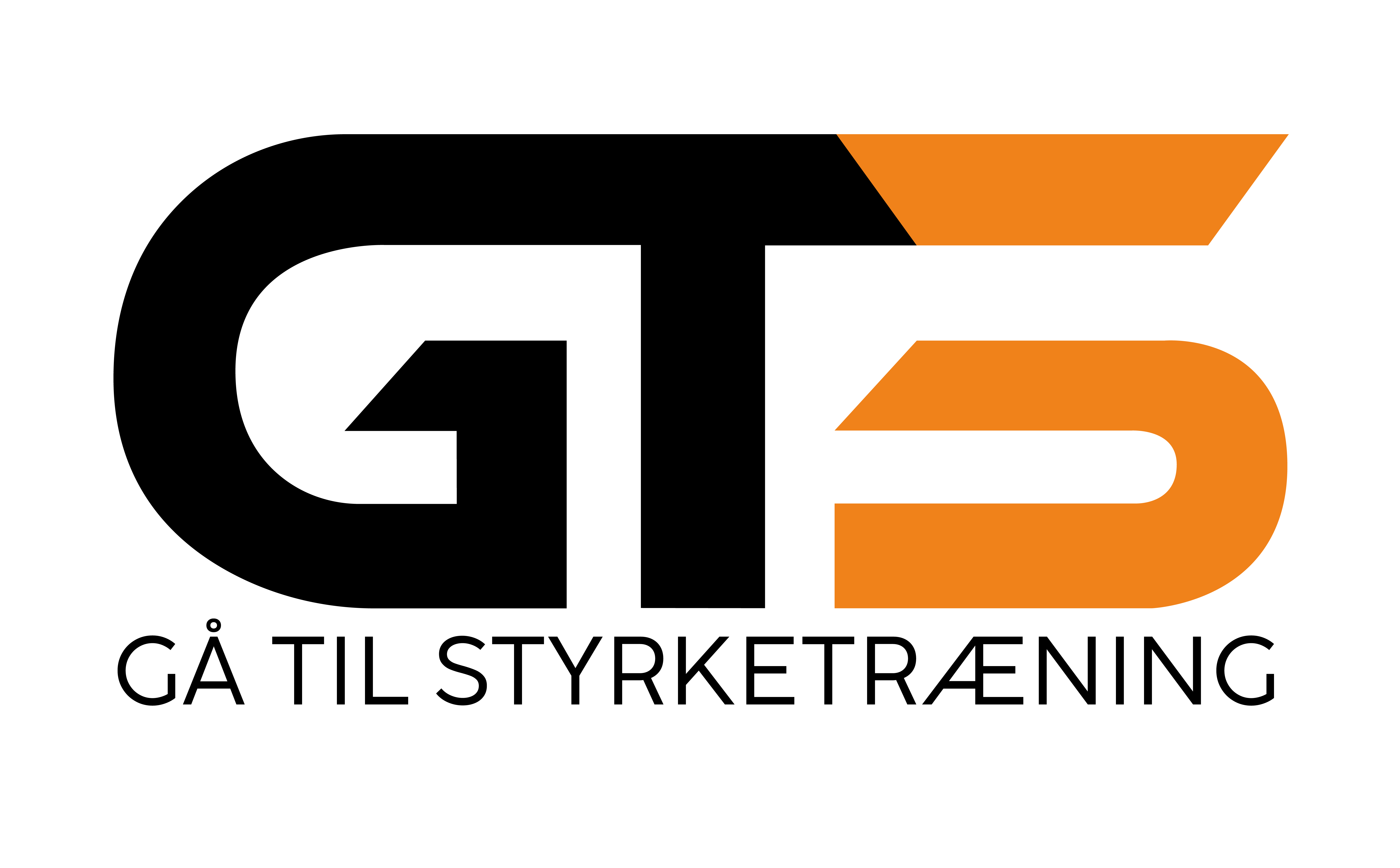 Gå Til Styrketræning logo i sort og orange