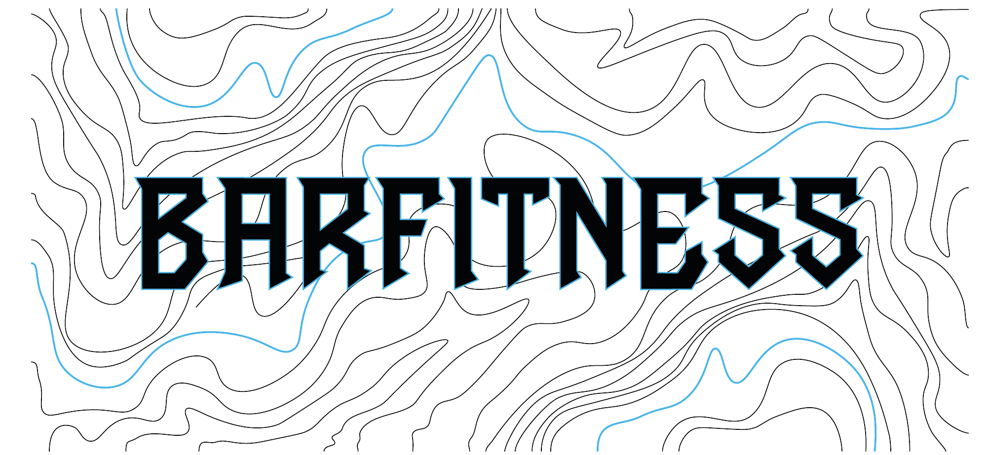 Barfitness ryg-grafik, hvid version